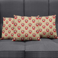 Japanese Daruma Doll Pillow Cover Palaka With Seamless Bamboo Pattern LT14 - Polynesian Pride