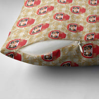 Japanese Daruma Doll Pillow Cover Palaka With Seamless Bamboo Pattern LT14 - Polynesian Pride