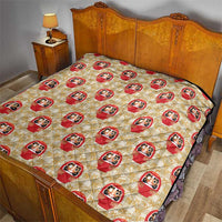 Japanese Daruma Doll Quilt Palaka With Seamless Bamboo Pattern LT14 - Polynesian Pride