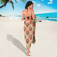 Japanese Daruma Doll Sarong Palaka With Seamless Bamboo Pattern LT14 - Polynesian Pride