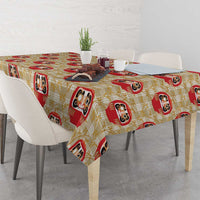 Japanese Daruma Doll Tablecloth Palaka With Seamless Bamboo Pattern LT14 - Polynesian Pride