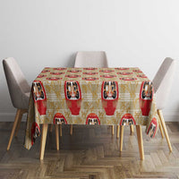 Japanese Daruma Doll Tablecloth Palaka With Seamless Bamboo Pattern LT14 - Polynesian Pride