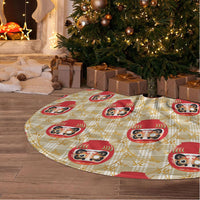 Japanese Daruma Doll Tree Skirt Palaka With Seamless Bamboo Pattern LT14 - Polynesian Pride