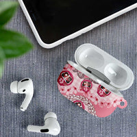 Japanese Daruma Doll Palaka AirPods Case Cherry Blossoms With Shell Lei - Polynesian Pride