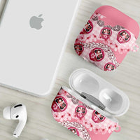 Japanese Daruma Doll Palaka AirPods Case Cherry Blossoms With Shell Lei - Polynesian Pride