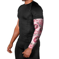Japanese Daruma Doll Palaka Arm Sleeves Cherry Blossoms With Shell Lei - Polynesian Pride