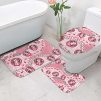 Japanese Daruma Doll Palaka Bathroom Set Cherry Blossoms With Shell Lei LT14 - Polynesian Pride