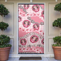 Japanese Daruma Doll Palaka Door Cover Cherry Blossoms With Shell Lei LT14 Pink - Polynesian Pride