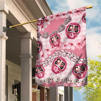 Japanese Daruma Doll Palaka Garden Flag Cherry Blossoms With Shell Lei - Polynesian Pride