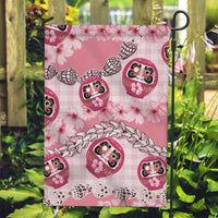 Japanese Daruma Doll Palaka Garden Flag Cherry Blossoms With Shell Lei - Polynesian Pride
