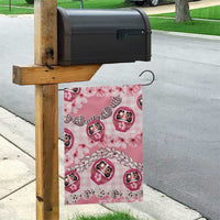 Japanese Daruma Doll Palaka Garden Flag Cherry Blossoms With Shell Lei - Polynesian Pride