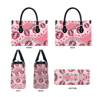 Japanese Daruma Doll Palaka Leather Bag Cherry Blossoms With Shell Lei - Polynesian Pride