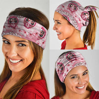 Japanese Daruma Doll Palaka Neck Gaiter Cherry Blossoms With Shell Lei LT14 - Polynesian Pride