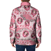 Japanese Daruma Doll Palaka Padded Jacket Cherry Blossoms With Shell Lei LT14 - Polynesian Pride