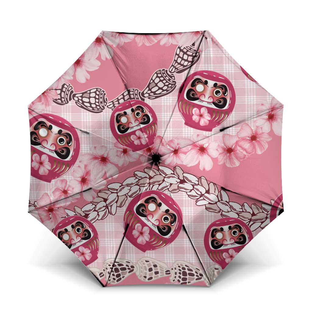 Japanese Daruma Doll Palaka Umbrella Cherry Blossoms With Shell Lei - Polynesian Pride