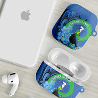 New Zealand Chatham Islands AirPods Case Wharekauri Forget Me Not With Black Robin - Polynesian Pride