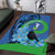 New Zealand Chatham Islands Area Rug Wharekauri Forget Me Not With Black Robin