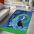 New Zealand Chatham Islands Area Rug Wharekauri Forget Me Not With Black Robin