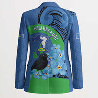 New Zealand Chatham Islands Blazer Wharekauri Forget Me Not With Black Robin LT14 - Polynesian Pride