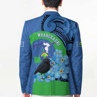 New Zealand Chatham Islands Blazer Wharekauri Forget Me Not With Black Robin LT14 - Polynesian Pride