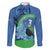 New Zealand Chatham Islands Family Matching Long Sleeve Bodycon Dress and Hawaiian Shirt Wharekauri Forget Me Not With Black Robin