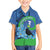 New Zealand Chatham Islands Family Matching Off Shoulder Short Dress and Hawaiian Shirt Wharekauri Forget Me Not With Black Robin