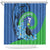 New Zealand Chatham Islands Shower Curtain Wharekauri Forget Me Not With Black Robin