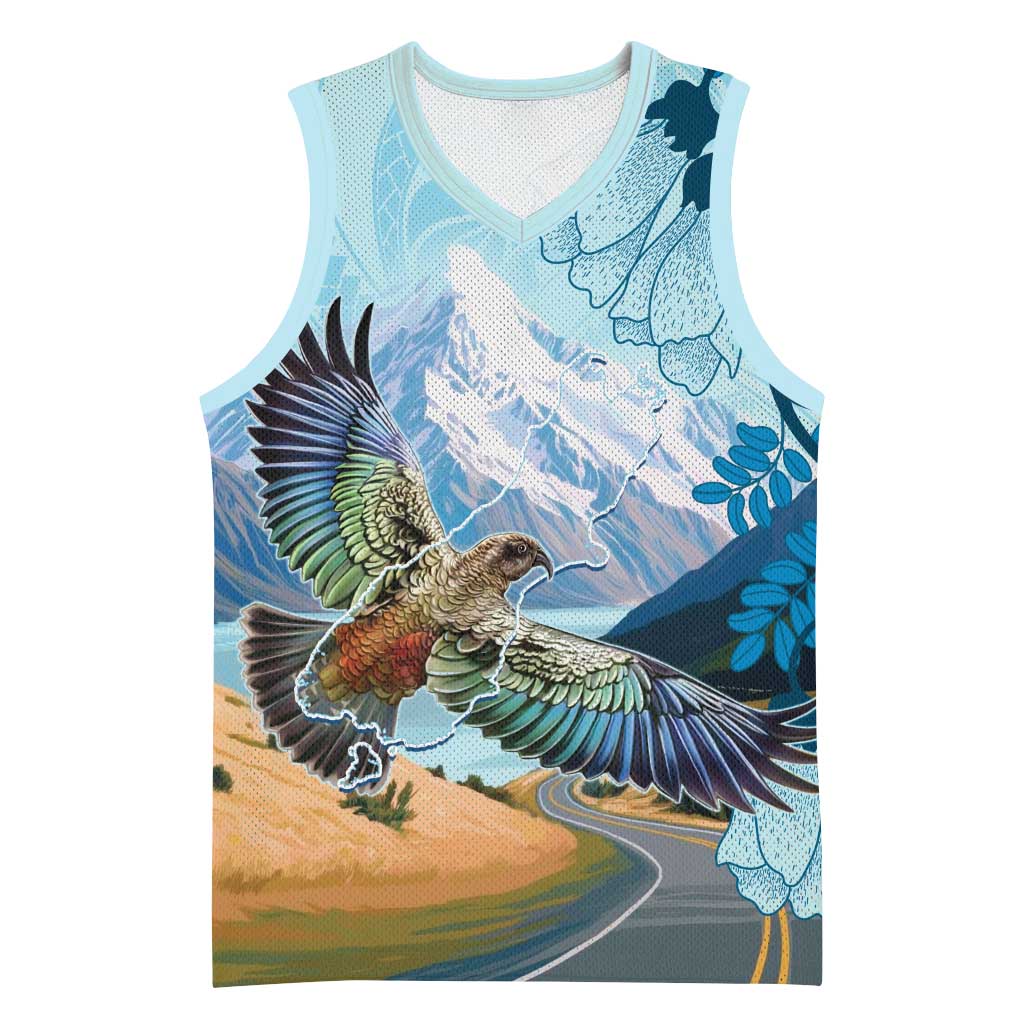 New Zealand South Island Basketball Jersey Te Waipounamu Aoraki Kea Bird - Polynesian Pride