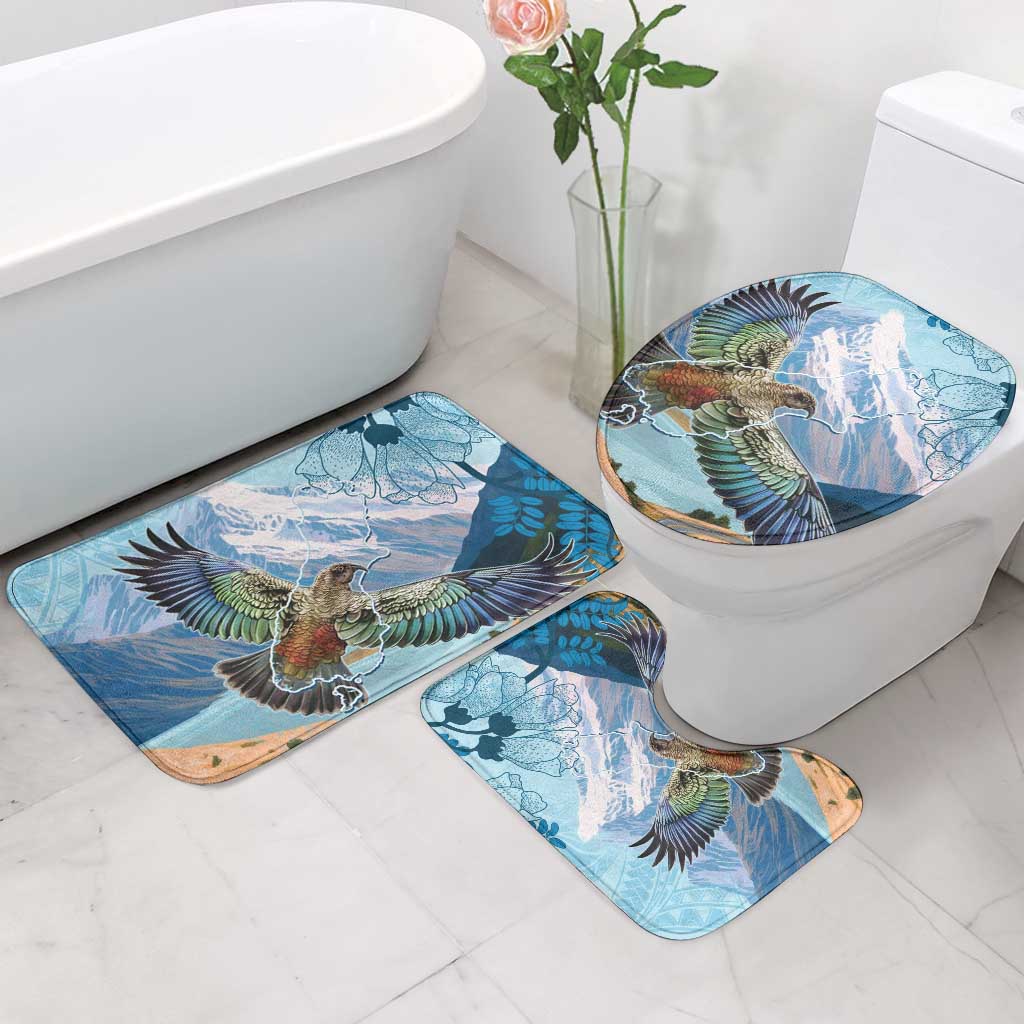 New Zealand South Island Bathroom Set Te Waipounamu Aoraki Kea Bird - Polynesian Pride