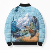 New Zealand South Island Bomber Puffer Jacket Te Waipounamu Aoraki Kea Bird - Polynesian Pride