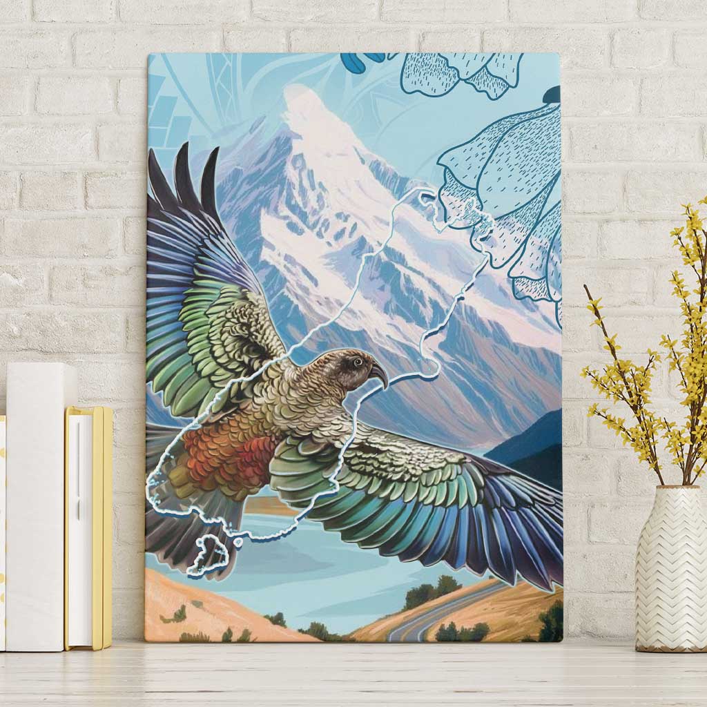 New Zealand South Island Canvas Wall Art Te Waipounamu Aoraki Kea Bird