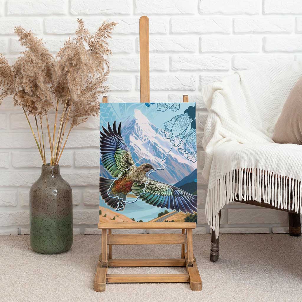 New Zealand South Island Canvas Wall Art Te Waipounamu Aoraki Kea Bird