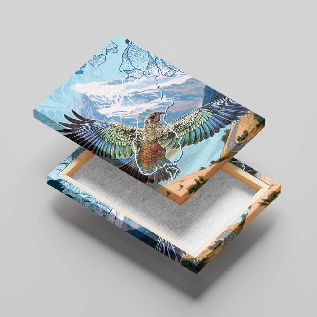 New Zealand South Island Canvas Wall Art Te Waipounamu Aoraki Kea Bird