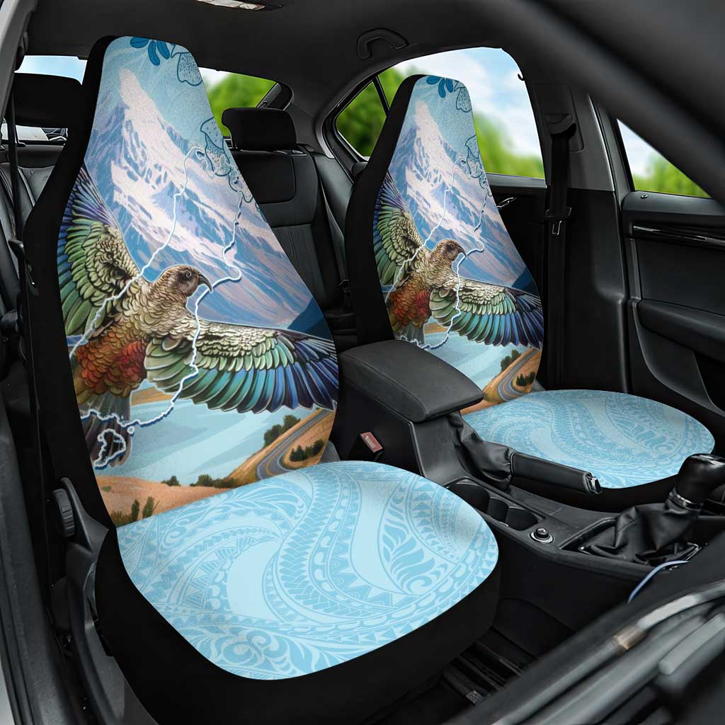 New Zealand South Island Car Seat Cover Te Waipounamu Aoraki Kea Bird