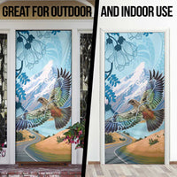 New Zealand South Island Door Cover Te Waipounamu Aoraki Kea Bird - Polynesian Pride