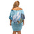 New Zealand South Island Family Matching Off Shoulder Short Dress and Hawaiian Shirt Te Waipounamu Aoraki Kea Bird