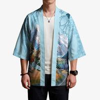 New Zealand South Island Kimono Te Waipounamu Aoraki Kea Bird - Polynesian Pride