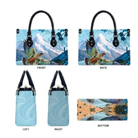 New Zealand South Island Leather Bag Te Waipounamu Aoraki Kea Bird - Polynesian Pride