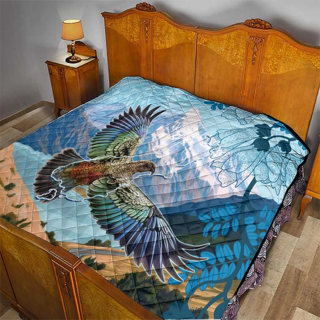 New Zealand South Island Quilt Te Waipounamu Aoraki Kea Bird