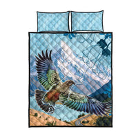 New Zealand South Island Quilt Bed Set Te Waipounamu Aoraki Kea Bird