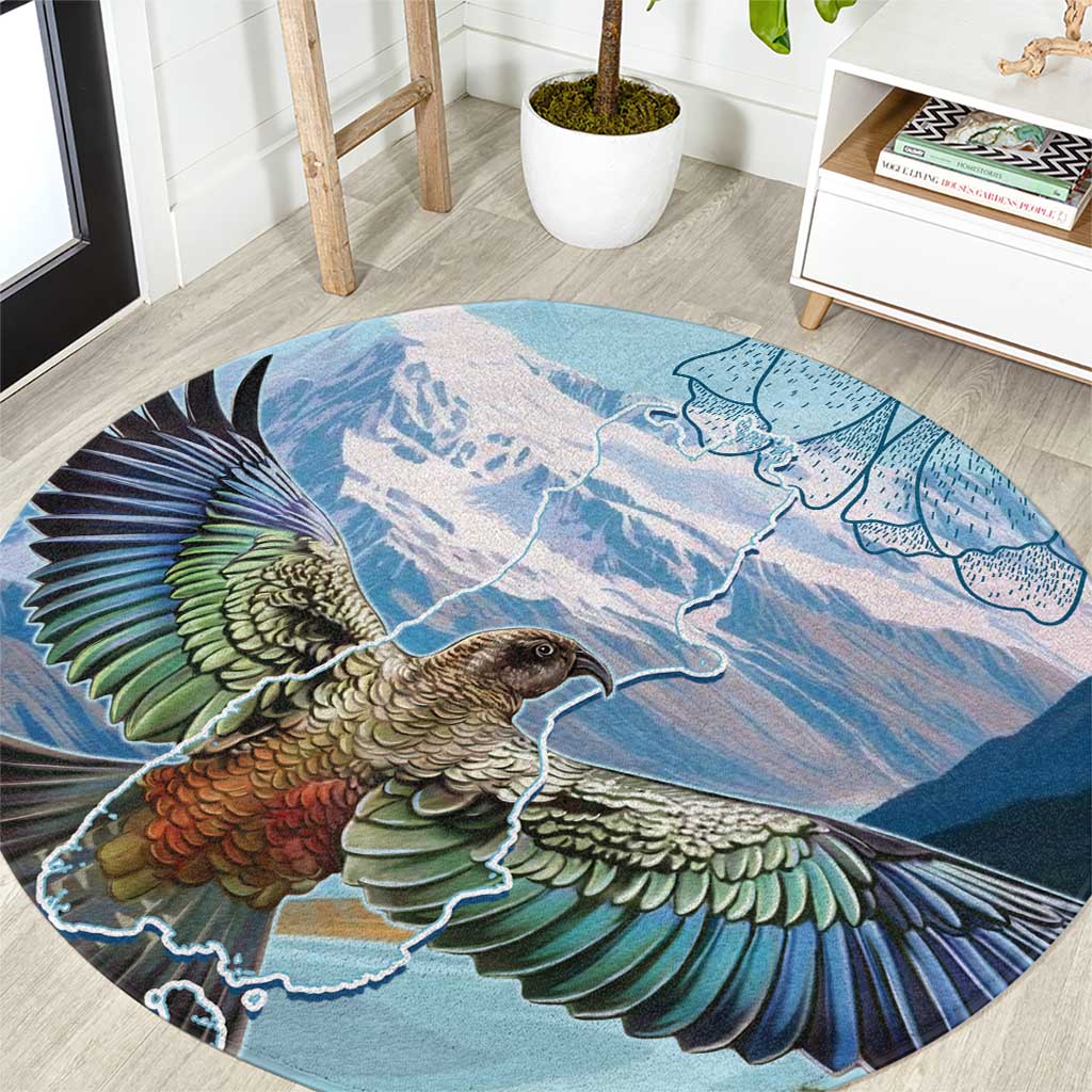 New Zealand South Island Round Carpet Te Waipounamu Aoraki Kea Bird