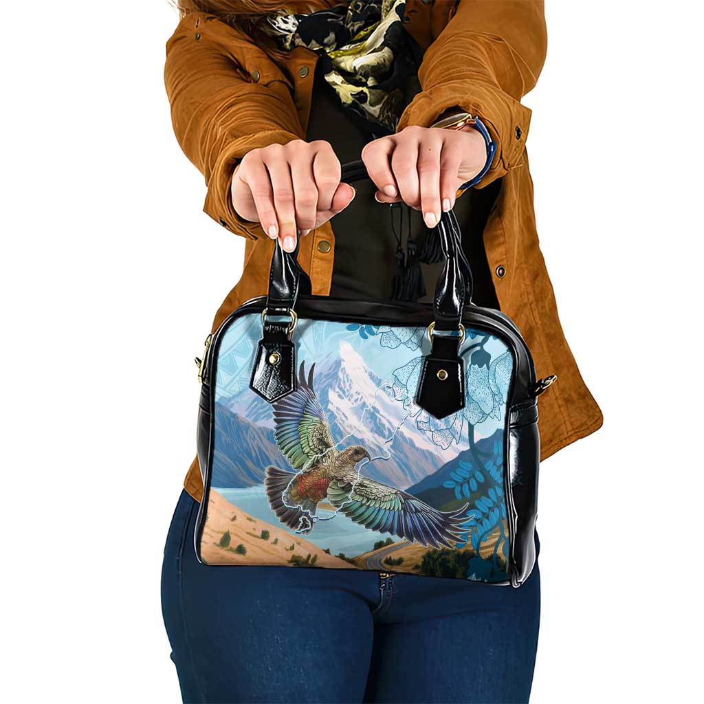 New Zealand South Island Shoulder Handbag Te Waipounamu Aoraki Kea Bird