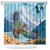 New Zealand South Island Shower Curtain Te Waipounamu Aoraki Kea Bird