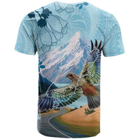 New Zealand South Island T Shirt Te Waipounamu Aoraki Kea Bird LT14 - Polynesian Pride