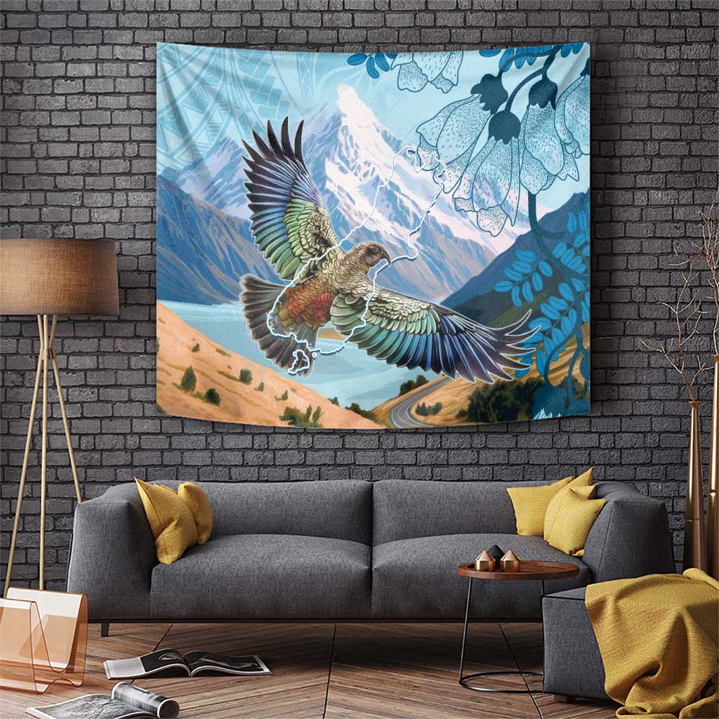 New Zealand South Island Tapestry Te Waipounamu Aoraki Kea Bird