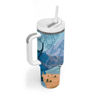 New Zealand South Island Tumbler With Handle Te Waipounamu Aoraki Kea Bird LT14 - Polynesian Pride