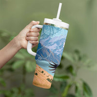 New Zealand South Island Tumbler With Handle Te Waipounamu Aoraki Kea Bird LT14 - Polynesian Pride
