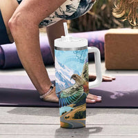 New Zealand South Island Tumbler With Handle Te Waipounamu Aoraki Kea Bird LT14 - Polynesian Pride