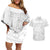 Polynesia Brain Cancer Awareness Couples Matching Off Shoulder Short Dress and Hawaiian Shirt In May We Wear Grey