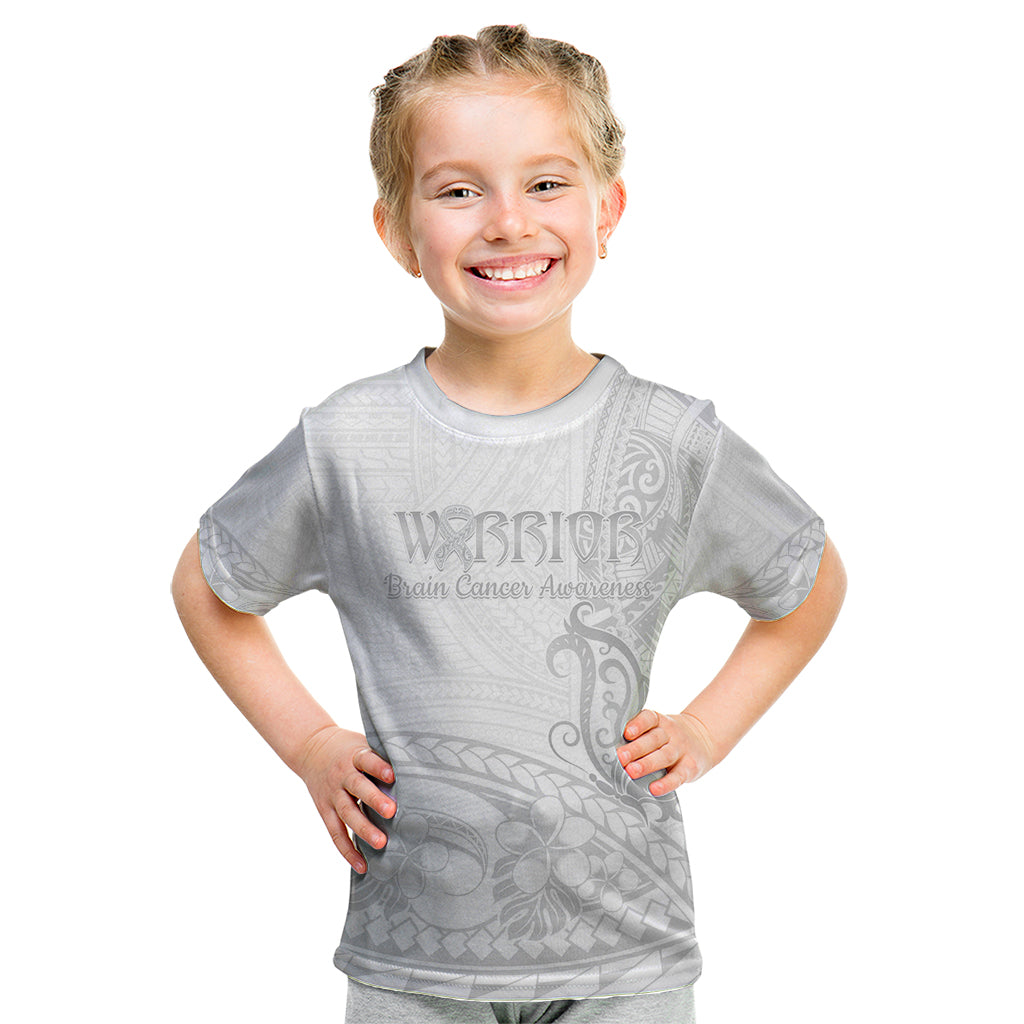 Polynesia Brain Cancer Awareness Kid T Shirt In May We Wear Grey